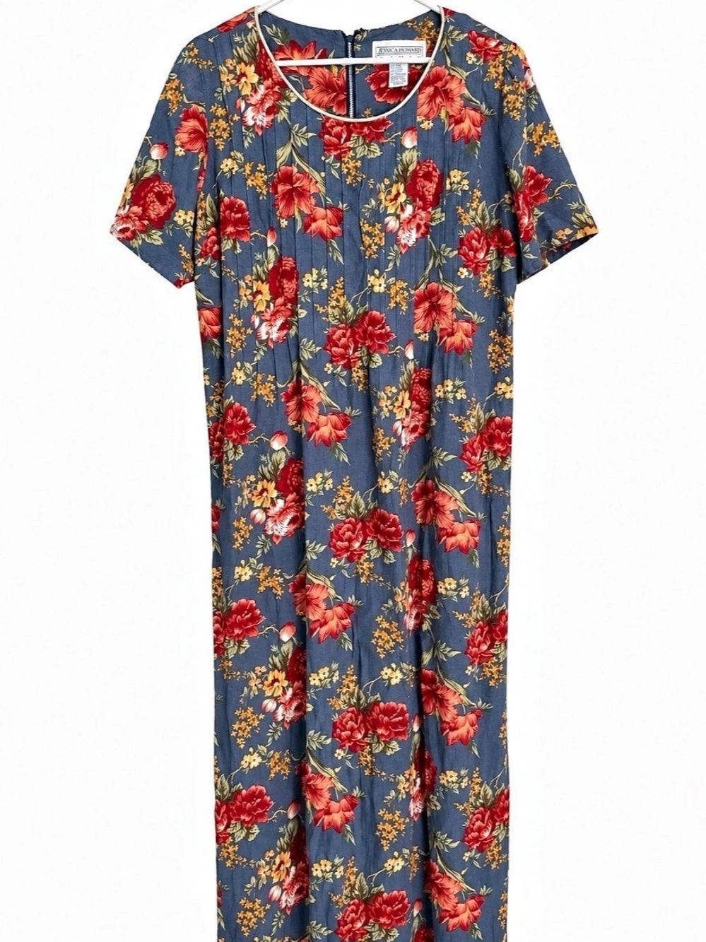 Jessica Howard Floral Maxi Dress in Blue & Red Size 18W Very Good